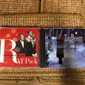 2 Music CDs - Christmas with the Rat Pack & Tony Bennet Christmas Album snowfall